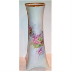 Hand Painted Art Sgn Tall Bavarian Vase #1725403