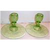 Green Cameo, Ballerina, Pair Candle Holders #1725408