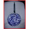 Antique Cobalt Blue/White Graniteware Skillet #1725512
