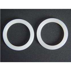 two Fine Chinese White Jade Bracelets #1725653