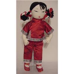 Doll Cloth Chinese Ada Lum Girl 19" Hong Kong #1725706