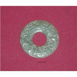 A Pair of Vintage Chinese Round Jade Stone #1725895