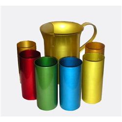 Colorful Aluminum Pitcher & Glasses #1725925