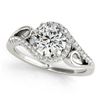 Image 2 : 0.95 ctw Certified VS/SI Diamond 2pc Set Solitaire Halo 14k White Gold - REF-114Y5X