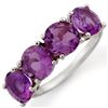 Image 1 : 3.66 ctw Amethyst Ring 10k White Gold - REF-19F3M