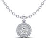 Image 1 : 0.60 ctw Micro Pave VS/SI Diamond Designer Necklace 18k White Gold - REF-55Y2X