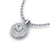 Image 2 : 0.60 ctw Micro Pave VS/SI Diamond Designer Necklace 18k White Gold - REF-55Y2X