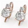 Image 1 : 1.25 ctw Diamond Designer Earrings 18K Rose Gold - REF-170G2W