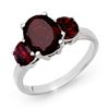 Image 1 : 3.05 ctw Garnet Ring 10k White Gold - REF-21X8A