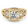 Image 1 : 0.6 ctw Certified VS/SI Diamond Antique Ring 18k Yellow Gold - REF-99W2H