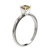 Image 3 : 0.55 ctw Certified Intense Yellow Diamond Engagment Ring 10k White Gold - REF-47A9N