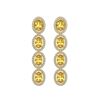 Image 1 : 5.4 ctw Fancy Citrine & Diamond Micro Pave Halo Earrings 10k Yellow Gold - REF-143K6Y