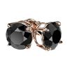 Image 3 : 2.60 ctw Fancy Black Diamond Solitaire Stud Earrings 10k Rose Gold - REF-43X2A