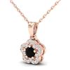 Image 2 : 0.33 ctw Micro Pave VS/SI Diamond Certified Necklace 10k Rose Gold - REF-14H6R