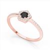 Image 2 : 0.45 ctw Micro Pave VS/SI Diamond Halo Solitaire Ring 14k Rose Gold - REF-25W9H
