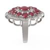 Image 2 : 8.61 ctw Ruby & Diamond Ring 18K White Gold - REF-157M6G