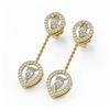 Image 1 : 2 ctw Diamond Designer Earrings 18K Yellow Gold - REF-240K8Y