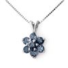 Image 1 : 1.10 ctw Blue Sapphire Pendant 10k White Gold - REF-8Y2X