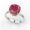 Image 2 : 6 ctw Ruby Designer Solitaire Engagment RNG 18k White Gold - REF-49G3W