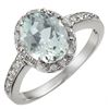 Image 1 : 2.15 ctw Aquamarine & Diamond Ring 14k White Gold - REF-34N8F