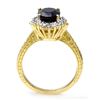 Image 2 : 2.75 ctw Blue Sapphire & Diamond Ring 18k Yellow Gold - REF-103Y6X