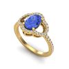 Image 2 : 1.75 ctw Tanzanite & Micro Pave VS/SI Diamond Ring 10k Yellow Gold - REF-41Y3X