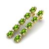 Image 1 : 10.36 ctw Peridot & VS/SI Certified Diamond Earrings 10k Yellow Gold - REF-51F2M