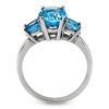 Image 2 : 3.25 ctw Blue Topaz Ring 10k White Gold - REF-21W8H