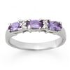 Image 1 : 0.82 ctw Tanzanite & Diamond Ring 10k White Gold - REF-17Y2X