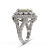 Image 3 : 5.28 ctw Certified Opal & Diamond Victorian Ring 14K White Gold - REF-191M3G