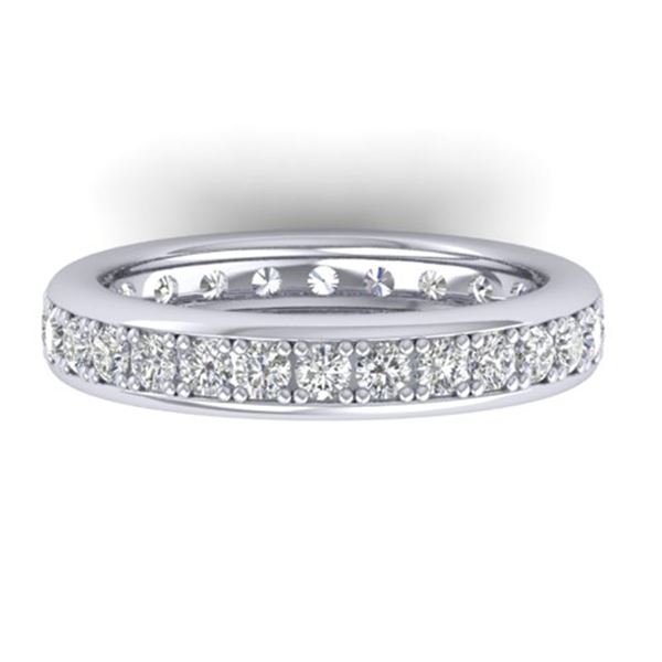 1.33 ctw Certified VS/SI Diamond Eternity Band 14k White Gold - REF-98X5A