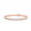 Image 1 : 0.50 ctw Eternity Micro Pave VS/SI Diamond Ring 14k Rose Gold - REF-28F4M