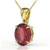 Image 1 : 3 ctw Pink Tourmaline Designer Necklace 18k Yellow Gold - REF-42H3R