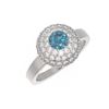 Image 3 : 2 ctw Intense Blue Diamond Ring 18K White Gold - REF-194K2Y