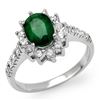 Image 1 : 1.95 ctw Emerald & Diamond Ring 18k White Gold - REF-95Y5X