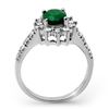 Image 2 : 1.95 ctw Emerald & Diamond Ring 18k White Gold - REF-95Y5X