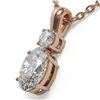 Image 3 : 0.9 ctw Oval Cut Diamond Designer Necklace 18K Rose Gold - REF-139W2H