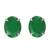 Image 1 : 7 ctw Emerald Designer Stud Earrings 18k White Gold - REF-55W2H