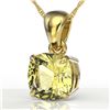 Image 1 : 2 Cushion Cut ctw Sapphire Designer Solitaire Necklace 18k Yellow Gold - REF-21Y3X