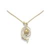 Image 1 : 0.83 ctw Diamond & Pearl Necklace 18K Yellow Gold - REF-135W5H