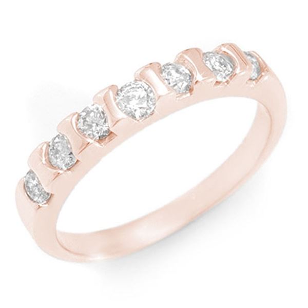 0.65 ctw Certified VS/SI Diamond Ring 14k Rose Gold - REF-44W8H