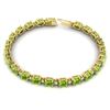 Image 2 : 19.7 ctw Peridot & VS/SI Diamond Eternity Bracelet 10k Yellow Gold - REF-118Y5X