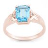 Image 1 : 2.03 ctw Blue Topaz & Diamond Ring 18k Rose Gold - REF-26N6F