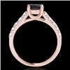 Image 2 : 1.55 ctw Certified VS Black Diamond Solitaire Ring 10k Rose Gold - REF-43Y8X