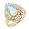 Image 1 : 2.48 ctw Aquamarine & Diamond Ring 14k Yellow Gold - REF-85G5W