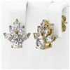 Image 3 : 1.75 ctw Pear Cut Diamond Designer Earrings 18K Yellow Gold - REF-168A8N