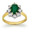 Image 1 : 1.80 ctw Emerald & Diamond Ring 10k Yellow Gold - REF-76K4Y