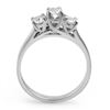 Image 2 : 0.75 ctw Certified VS/SI Diamond 3 Stone Ring 18k White Gold - REF-119H6R