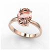 Image 2 : 2.75 ctw Morganite Designer Ring 14k Rose Gold - REF-39N5F