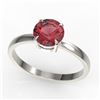 Image 2 : 2 ctw Pink Tourmaline Designer Engagment Ring 18k White Gold - REF-31Y8X